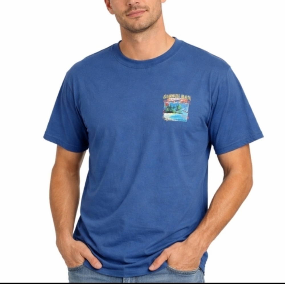 Surf Style XL Navy Blue Graphic T-Shirt 100% Cotton Beach Surf Tee